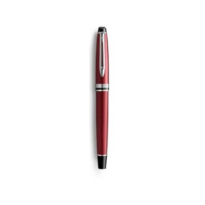 Ручка-роллер Waterman Expert Dark Red Lacquer CT Black, стержень: Fblk