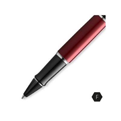 Ручка-роллер Waterman Expert Dark Red Lacquer CT Black, стержень: Fblk