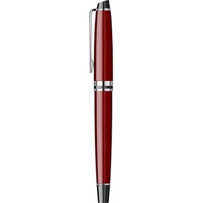 Ручка-роллер Waterman Expert Dark Red Lacquer CT Black, стержень: Fblk