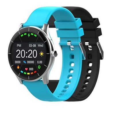 Умные часы HIPER IoT Watch GT, черный/ голубой