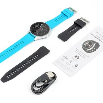 Умные часы HIPER IoT Watch GTR, черный/голубой