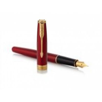 Перьевая ручка Parker Sonnet , Lacquer Intense Red GT, перо: F, цвет чернил: black, в подарочной упаковке