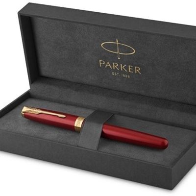 Перьевая ручка Parker Sonnet Red GT Intense, перо: F, цвет чернил: black, в подарочной упаковке