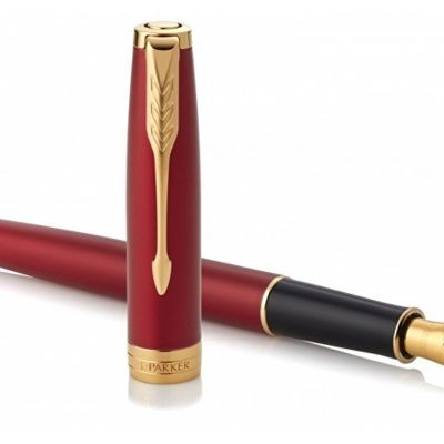 Перьевая ручка Parker Sonnet Red GT Intense, перо: F, цвет чернил: black, в подарочной упаковке