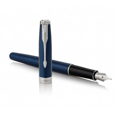 Перьевая ручка Parker Sonnet Blue Subtle CT, перо: F, цвет чернил: black, в подарочной упаковке