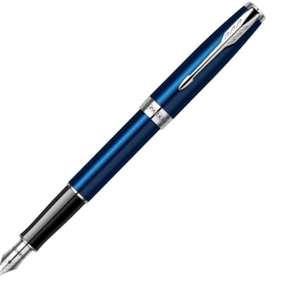 Перьевая ручка Parker Sonnet Blue Subtle CT, перо: F, цвет чернил: black, в подарочной упаковке