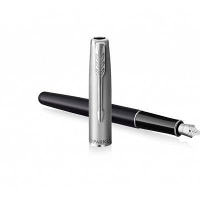 Перьевая ручка Parker Sonnet Entry Point Black Steel CT, перо: F, цвет чернил: black, в подарочной упаковке