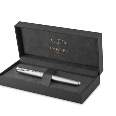 Перьевая ручка Parker Sonnet Entry Point Stainless Steel CT, перо: F, цвет чернил: black, в подарочной упаковке