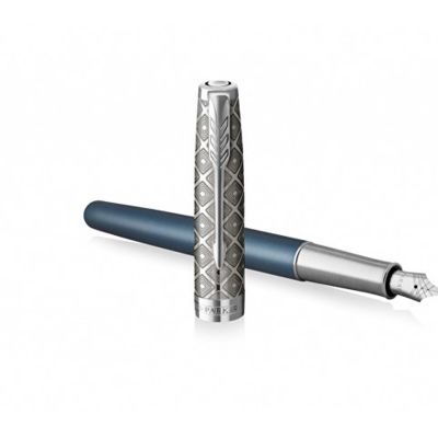 Перьевая ручка Parker Sonnet Premium Refresh BLUE CT, перо 18K, толщина F, цвет чернил black, подарочной упаковке