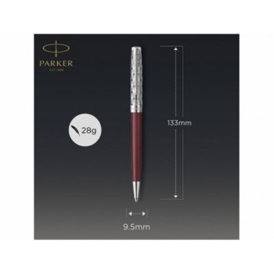 Шариковая ручка Parker Sonnet Premium Refresh RED CT, стержень: M, цвет чернил: black , в подарочной упаковке
