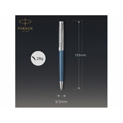 Шариковая ручка Parker Sonnet Premium Refresh BLUE CT, стержень: M, цвет чернил: black , в подарочной упаковке