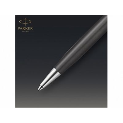 Шариковая ручка Parker Sonnet Premium Metal & Grey Lacquer PGT, стержень: M, цвет чернил: black , в подарочной упаковке