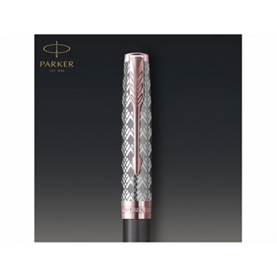 Шариковая ручка Parker Sonnet Premium Metal & Grey Lacquer PGT, стержень: M, цвет чернил: black , в подарочной упаковке