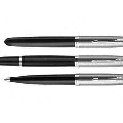 Перьевая ручка Parker 51 CORE BLACK CT, перо: F, цвет чернил: black, в подарочной упаковке.