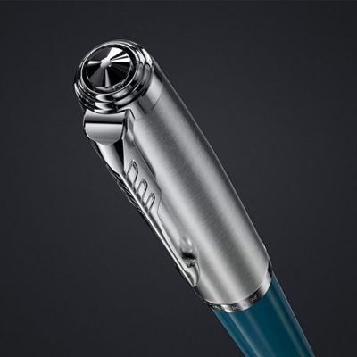 Перьевая ручка Parker 51 CORE TEAL BLUE CT, перо: F, цвет чернил: black, в подарочной упаковке.