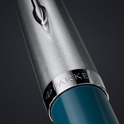 Перьевая ручка Parker 51 CORE TEAL BLUE CT, перо: F, цвет чернил: black, в подарочной упаковке.