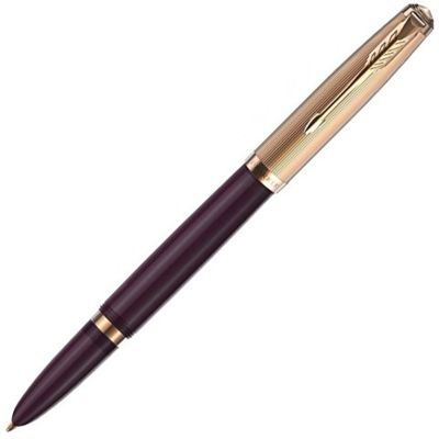 Перьевая ручка Parker 51 DELUXE PLUM GT, перо: F, цвет чернил: black, в подарочной упаковке.