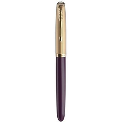 Перьевая ручка Parker 51 DELUXE PLUM GT, перо: F, цвет чернил: black, в подарочной упаковке.