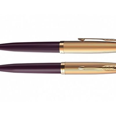 Шариковая ручка Parker 51 DELUXE PLUM GT, стержень: M, цвет чернил: black, в подарочной упаковке.