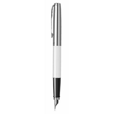 Перьевая ручка Parker Jotter White CT перо:F, цвет чернил: blue, в подарочной упаковке