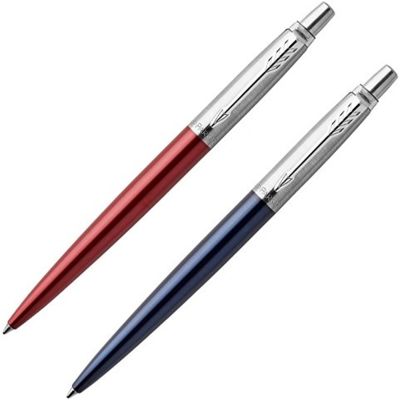 Набор из 2х ручек : Parker Jotter London Parker Jotter Essential, Kensington Red CT и Jotter Essential, Royal Blue CT, стержень: M