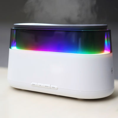Светодиодный USB увлажнитель-ароматизатор Brava с часами с RGB подсветкой