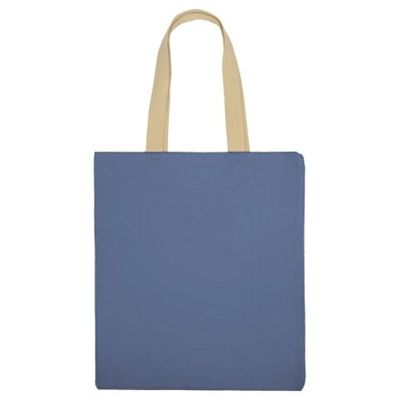 Сумка для шопинга Steady из хлопка с парусиновыми ручками, 260 г/м2, голубой