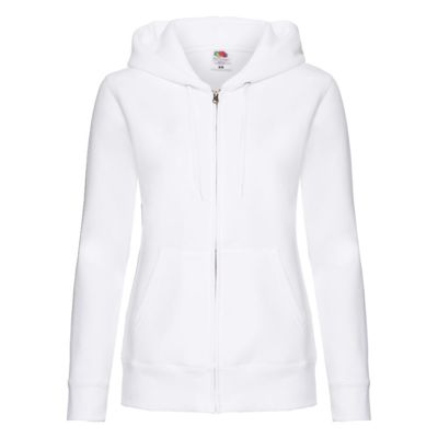 Толстовка "Lady-Fit Hooded Sweat Jacket", белый_L, 75% х/б, 25% п/э, 280 г/м2
