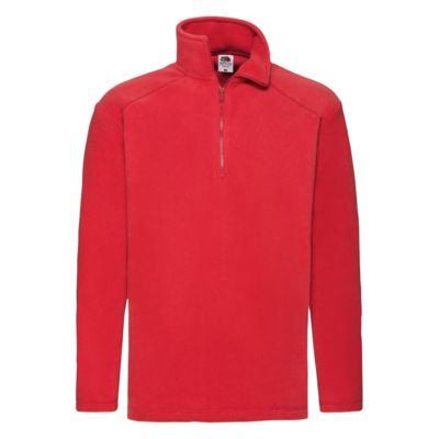 Толстовка "Half Zip Fleece", красный_2XL, 100% полиэстер, 300 г/м2