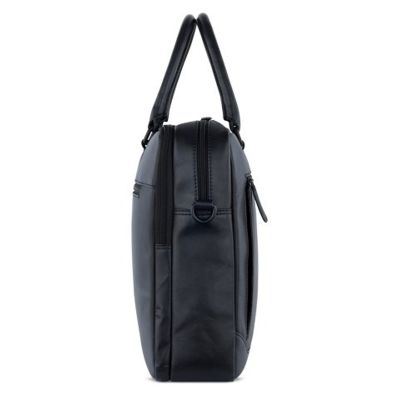 Портфель мужской BUGATTI Clark, чёрный, воловья кожа/полиэстер, 40х9,5х29 см, 10 л