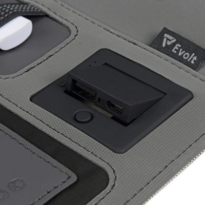Органайзер с беспроводной зарядкой 5000 mAh Powernote, светло-серый (P)