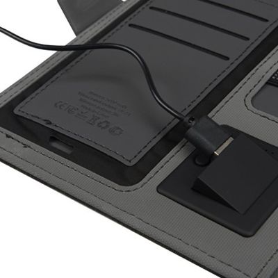 Органайзер с беспроводной зарядкой 5000 mAh Powernote, светло-серый (P)