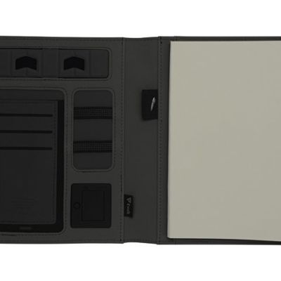 Органайзер с беспроводной зарядкой 5000 mAh Powernote, светло-серый (P)