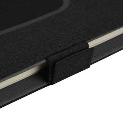 Органайзер с беспроводной зарядкой 5000 mAh Powernote, темно-серый (P)