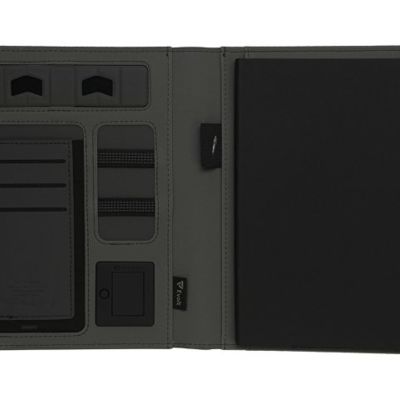 Органайзер с беспроводной зарядкой 5000 mAh Powernote, темно-серый (P)