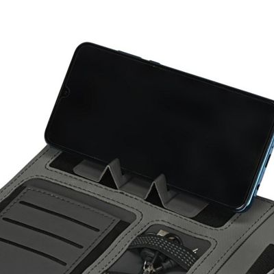 Органайзер с беспроводной зарядкой 5000 mAh Powernote, темно-серый (P)