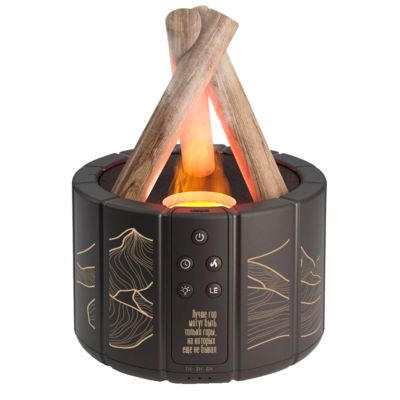 Светодиодный USB увлажнитель-аромадиффузор Bonfire с пультом Д/У, чёрный