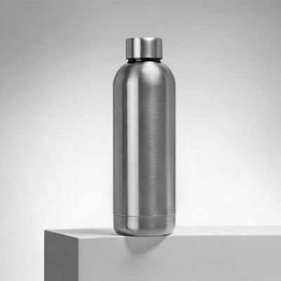 Вакуумная термобутылка Cask Waterline, 500 мл, тубус, серебристый глянцевый
