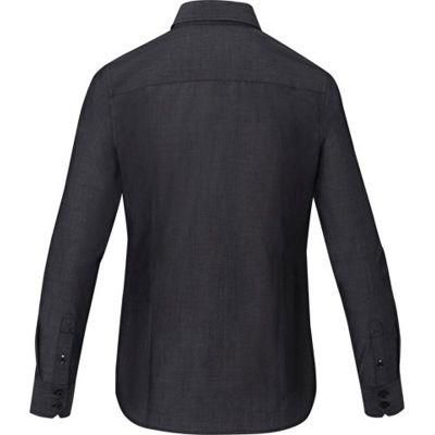 Cuprite Женская рубашка с длинным рукавом, изготовленная из натуральных материалов, которые отвечают стандарту GOTS - сплошной черный