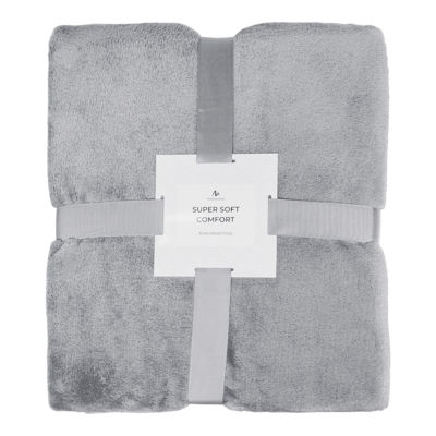 Плед мягкий флисовый Super Soft  Comfort Travel, 125*170 см, серый