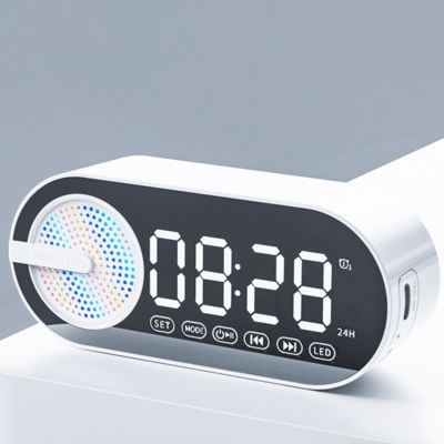 Колонка беспроводная  MyTone Sound Clock c часами,  белая