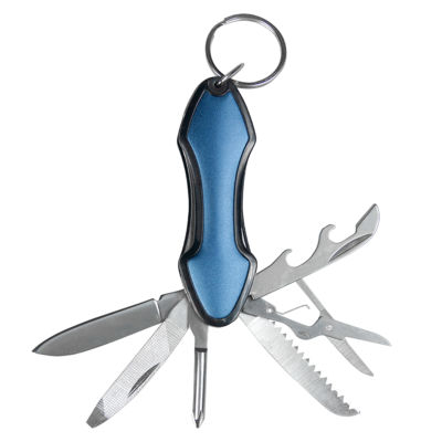 Брелок-/мультитул Tools Coin, мультифункциональный, 6 в 1, синий