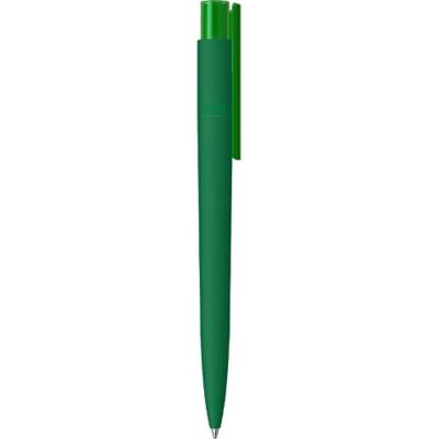 Шариковая ручка RECYCLED PET PEN PRO K transparent GUM soft-touch, зеленый