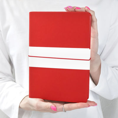 Блокнот A5 Veles в твёрдом переплёте, красный