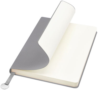 Блокнот A5 Officer в мягком переплёте с металлической биркой, серый