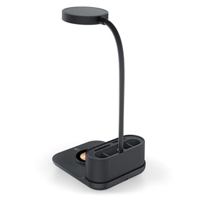 Лампа-органайзер Crolly c беспроводной зарядкой 15W, черный