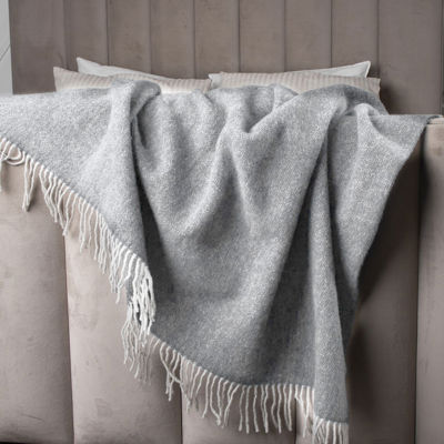 Плед акриловый Super Soft Nature размер 120*160 см, серый, плотность 450гр/м2