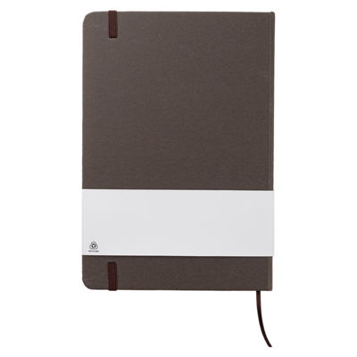 Блокнот из растительного сырья Tutti Frutti в твёрдом переплёте, кофейный