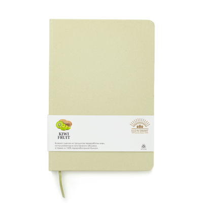 Блокнот из растительного сырья Tutti Frutti в твёрдом переплёте, киви