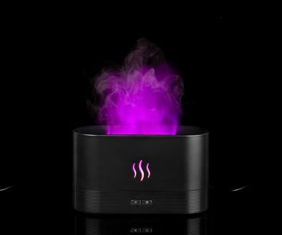 Увлажнитель-ароматизатор с имитацией пламени Fuego ver.2, черный